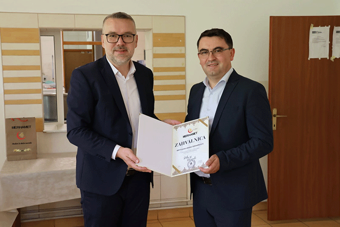 BNT-u Novi Travnik zahvalnost za donaciju kiper-tave “Merhametovoj” kuhinji